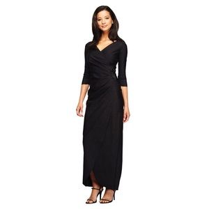 Alex Evenings Gown with Embellished Hip Detail